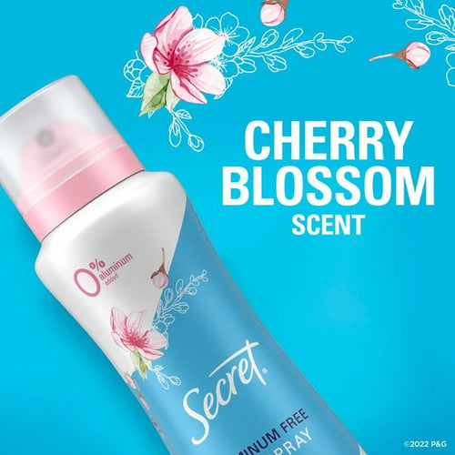 Secret Dry Spray Aluminum Free Deodorant for Women, Cherry Blossom, 4.1 oz EasyOptionXY LLC