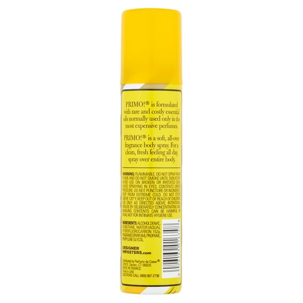 Designer Imposters Primo! Fragrance Body Spray, 2.5 oz.