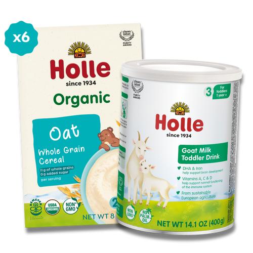Goat & Oat Bundle: Goat Milk Toddler Drink and Oat Cereal Holle USA