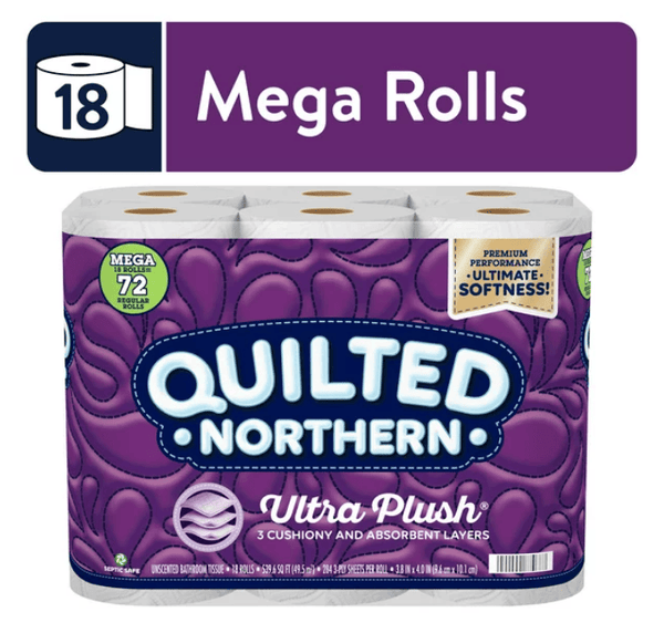 Quilted Northern Ultra Plush Toilet Paper, 18 Mega Rolls EasyOptionXY LLC