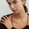 Cross and Crown of Thorns Faith Pendant Necklace vanimy