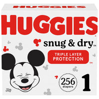Huggies Snug & Dry Baby Diapers Size 1; Count 256 EasyOptionXY LLC