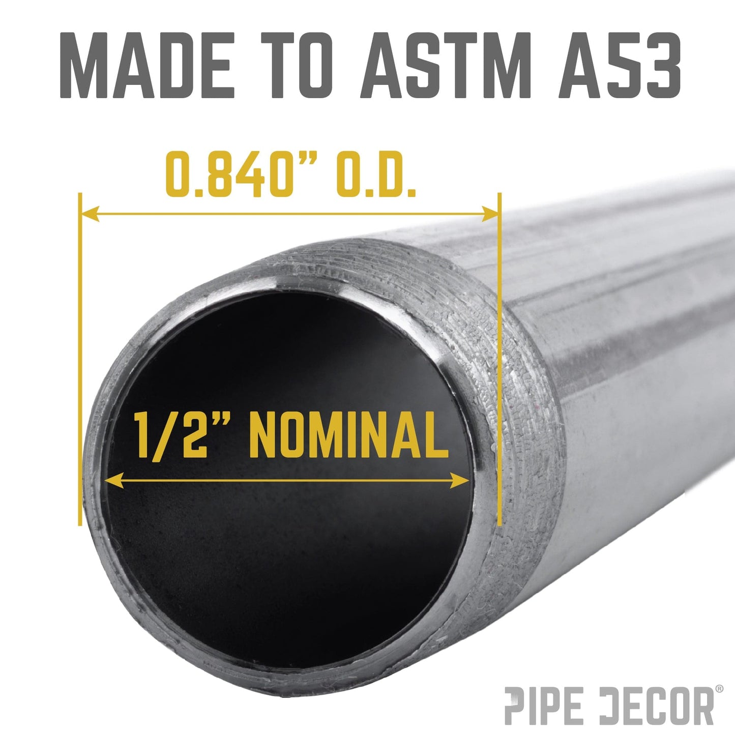 1/2 in. x 14 in. Black Pipe PIPE DECOR