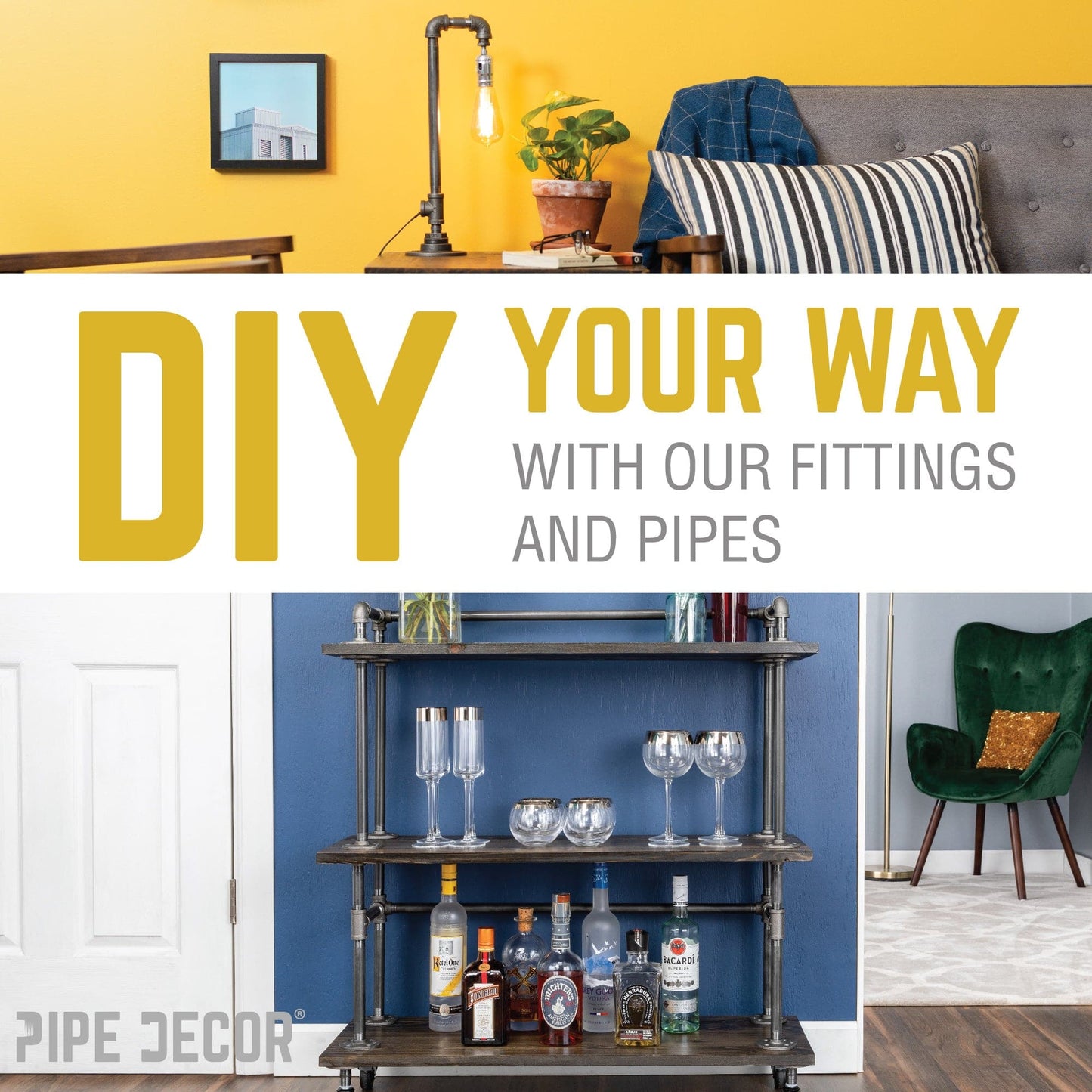 1/2 in. x 14 in. Black Pipe PIPE DECOR