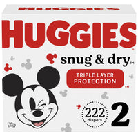 Huggies Snug & Dry Baby Diapers Size 2; Count 222 EasyOptionXY LLC