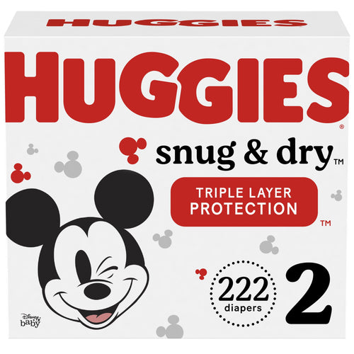 Huggies Snug & Dry Baby Diapers Size 2; Count 222 EasyOptionXY LLC