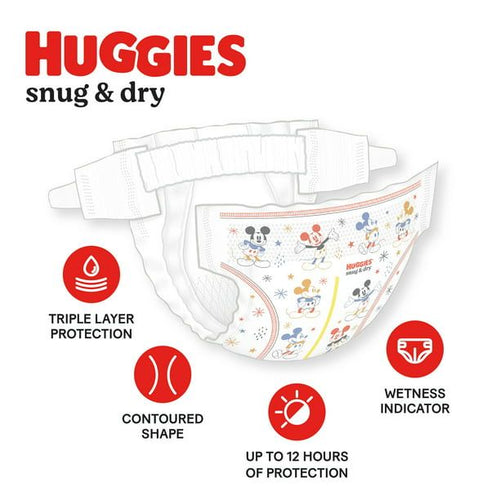 Huggies Snug & Dry Baby Diapers Size 3; Count 88 EasyOptionXY LLC