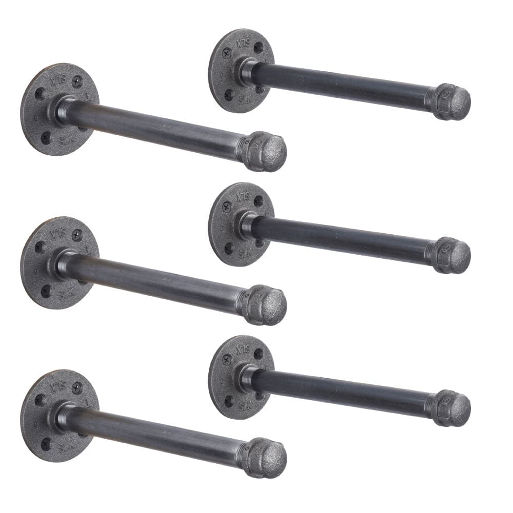 1/2 in. x 10 in. Shelf Bracket Kit, 6 Pack PIPE DECOR