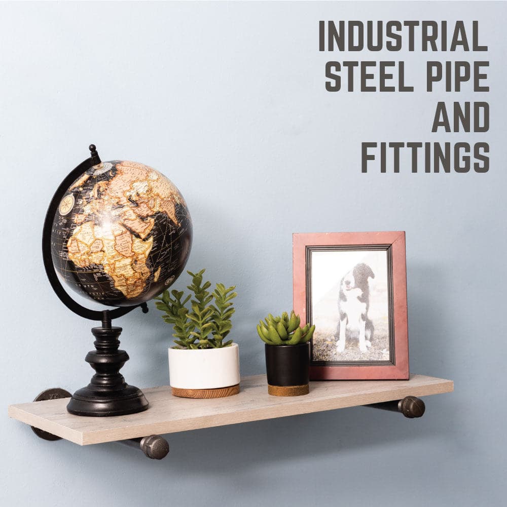 1/2 in. x 10 in. Shelf Bracket Kit, 4 Pack PIPE DECOR