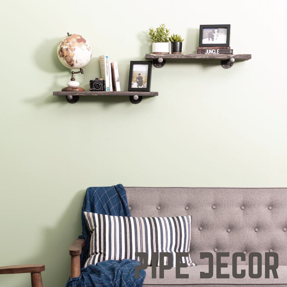 1/2 in. x 10 in. Shelf Bracket Kit, 4 Pack PIPE DECOR