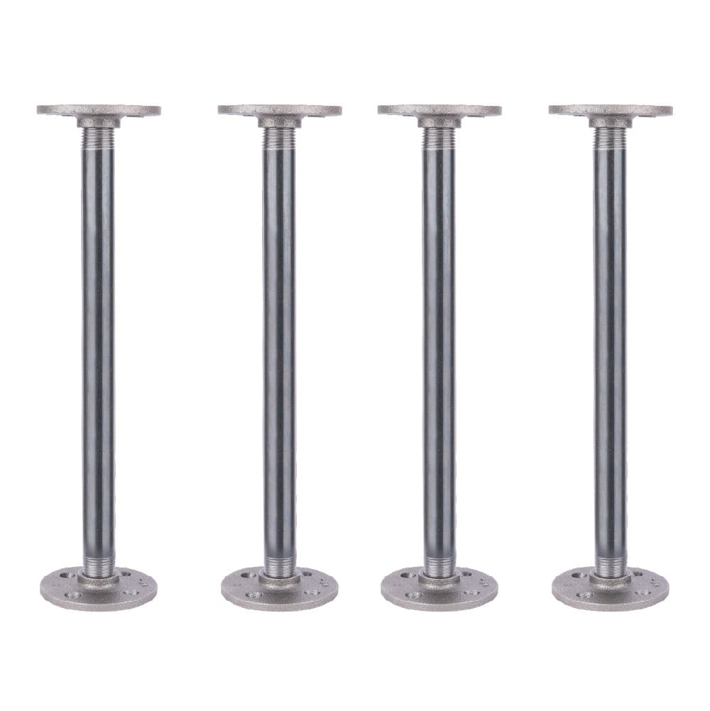 1/2 in. x 12 in. Round Flange Pipe Table Legs - 4 Pack PIPE DECOR