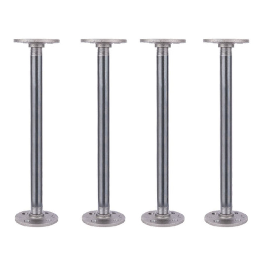 1/2 in. x 12 in. Round Flange Pipe Table Legs - 4 Pack PIPE DECOR