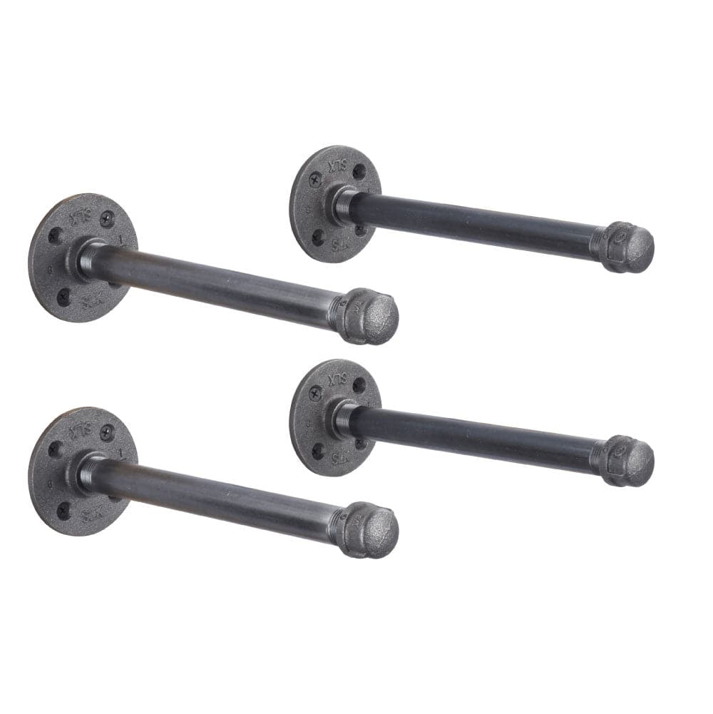 1/2 in. x 12 in. Shelf Bracket Kit, 4 Pack PIPE DECOR