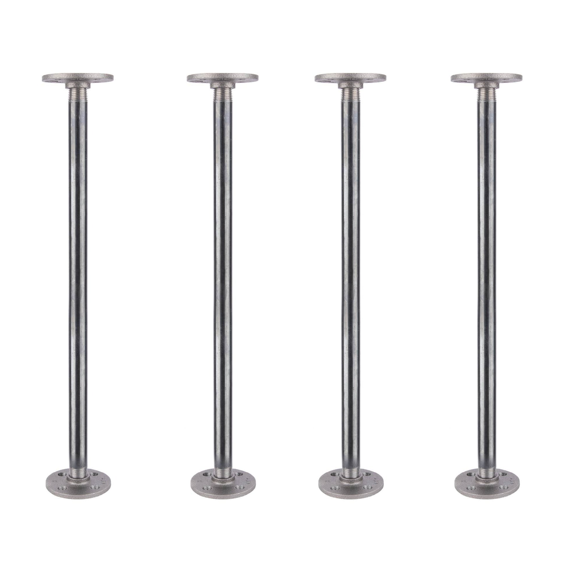 1/2 in. x 18 in. Round Flange Pipe Table Legs - 4 Pack PIPE DECOR