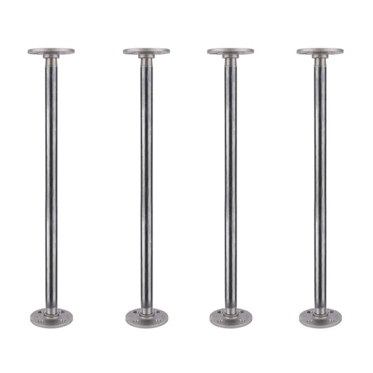 1/2 in. x 18 in. Round Flange Pipe Table Legs - 4 Pack PIPE DECOR