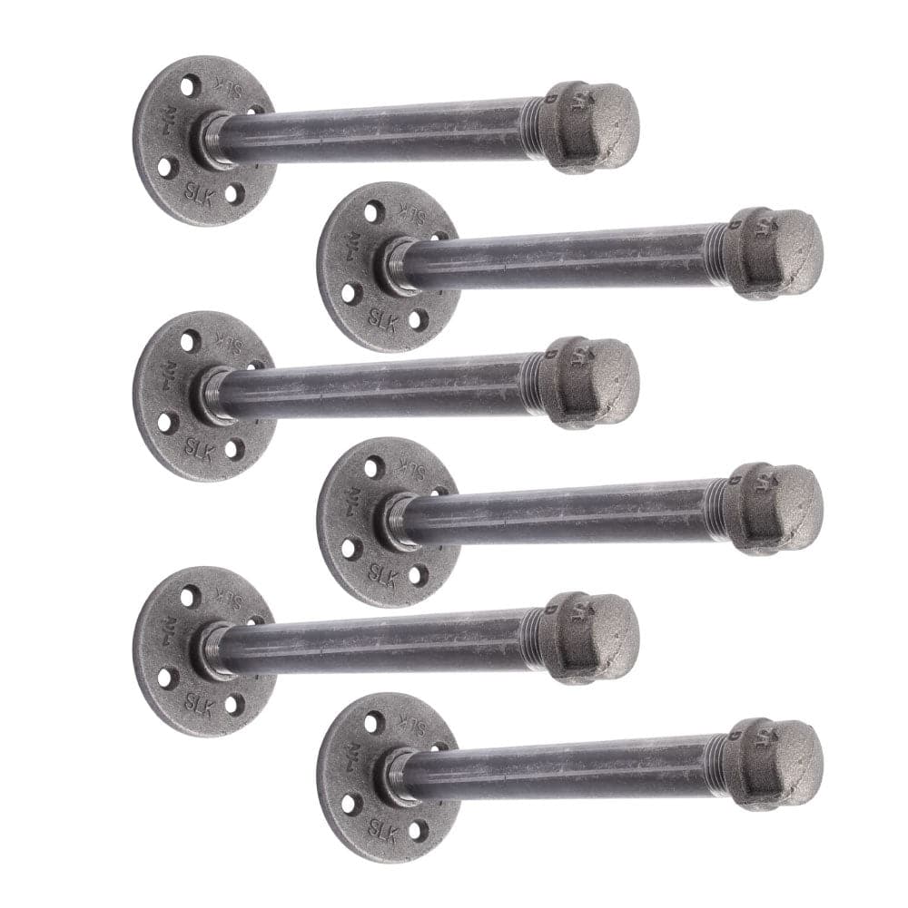1/2 in. x 8 in. Shelf Bracket Kit, 6 Pack PIPE DECOR