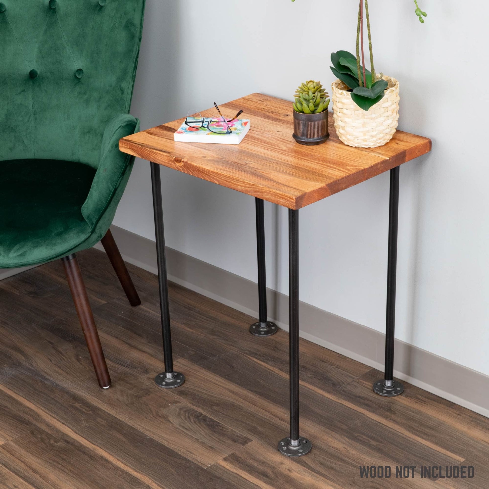 1/2 in. x 24 in. Round Flange Pipe Table Legs - 4 Pack PIPE DECOR