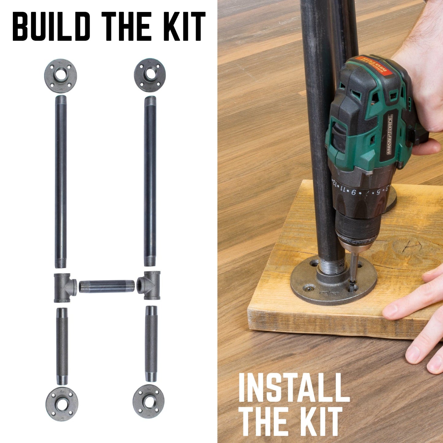 3/4 in. H Pipe Desk Support Leg - 1 Leg