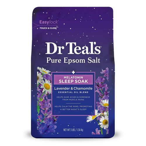Dr Teal's Pure Epsom Salt Melatonin Sleep Soak with Essential Oil Blend, 3 lbs EasyOptionXY LLC