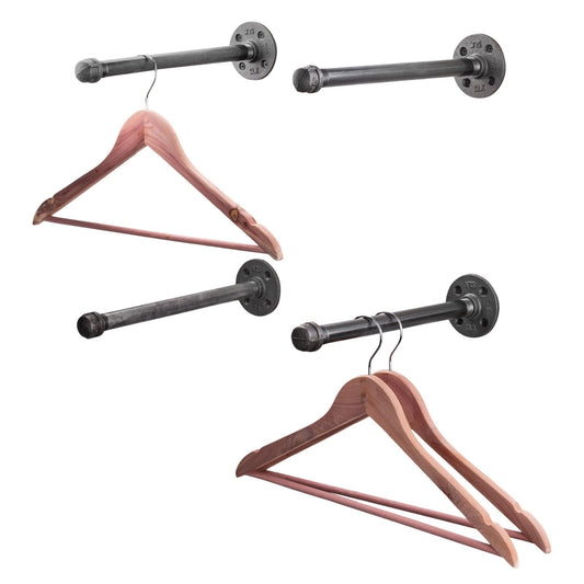 1/2 in. x 12 in. Clothing Hanging Bracket Kit, 4 Pack PIPE DECOR
