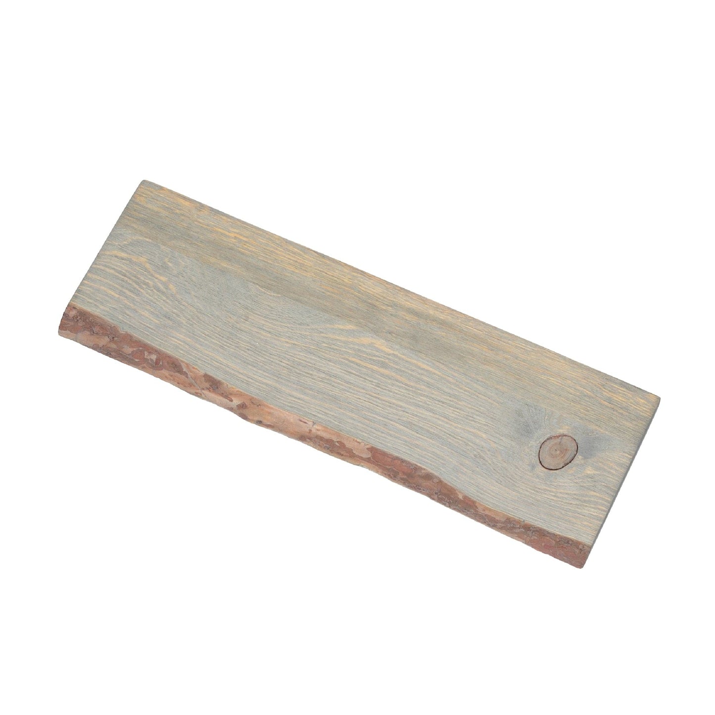 RESTORE Riverstone Grey 24 in. Live Edge Wood Shelf (Wood Only)
