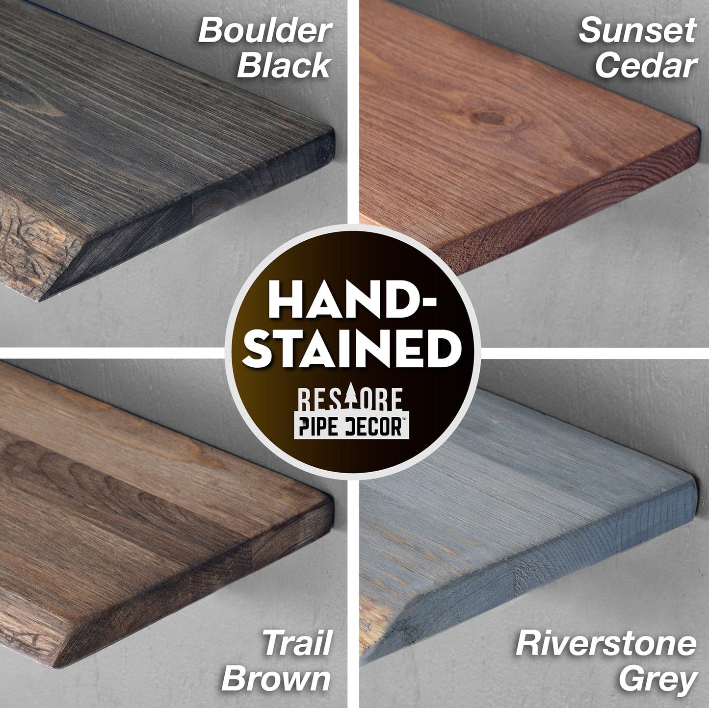 RESTORE Sunset Cedar 36 in. Live Edge Wood Shelf (Wood Only)