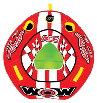 WOW Sports 1 Person Towable Water Tube - Ace Racing Starter Kit w 12V Pump & 1K Tow Rope Jupiter Gear