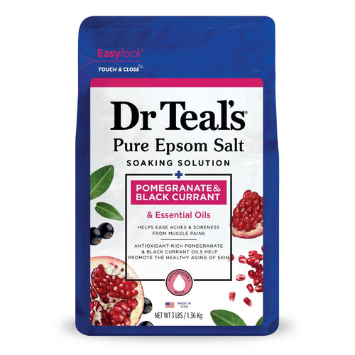 Dr Teal's Pure Epsom Salt Soak with Pomegranate Oil & Black Currant, 3 lbs EasyOptionXY LLC