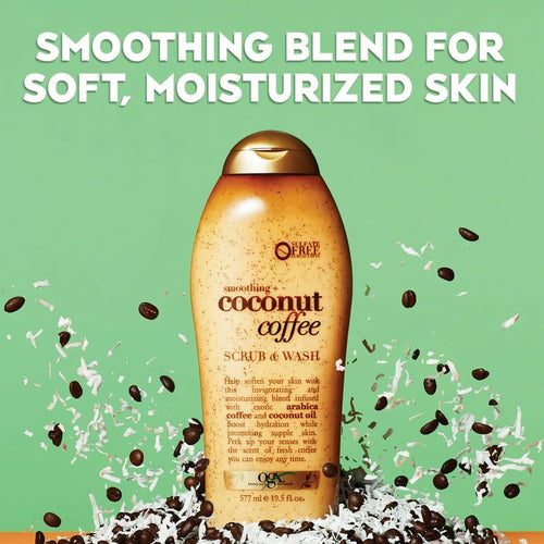 OGX Smoothing + Coconut Coffee Exfoliating Body Scrub with Arabica Coffee & Coconut Oil, Paraben-Free with Sulfate-Free Surfactants, 19.5 Fl Oz EasyOptionXY LLC