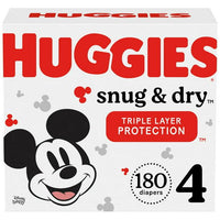 Huggies Snug & Dry Baby Diapers Size 4; Count 180 EasyOptionXY LLC