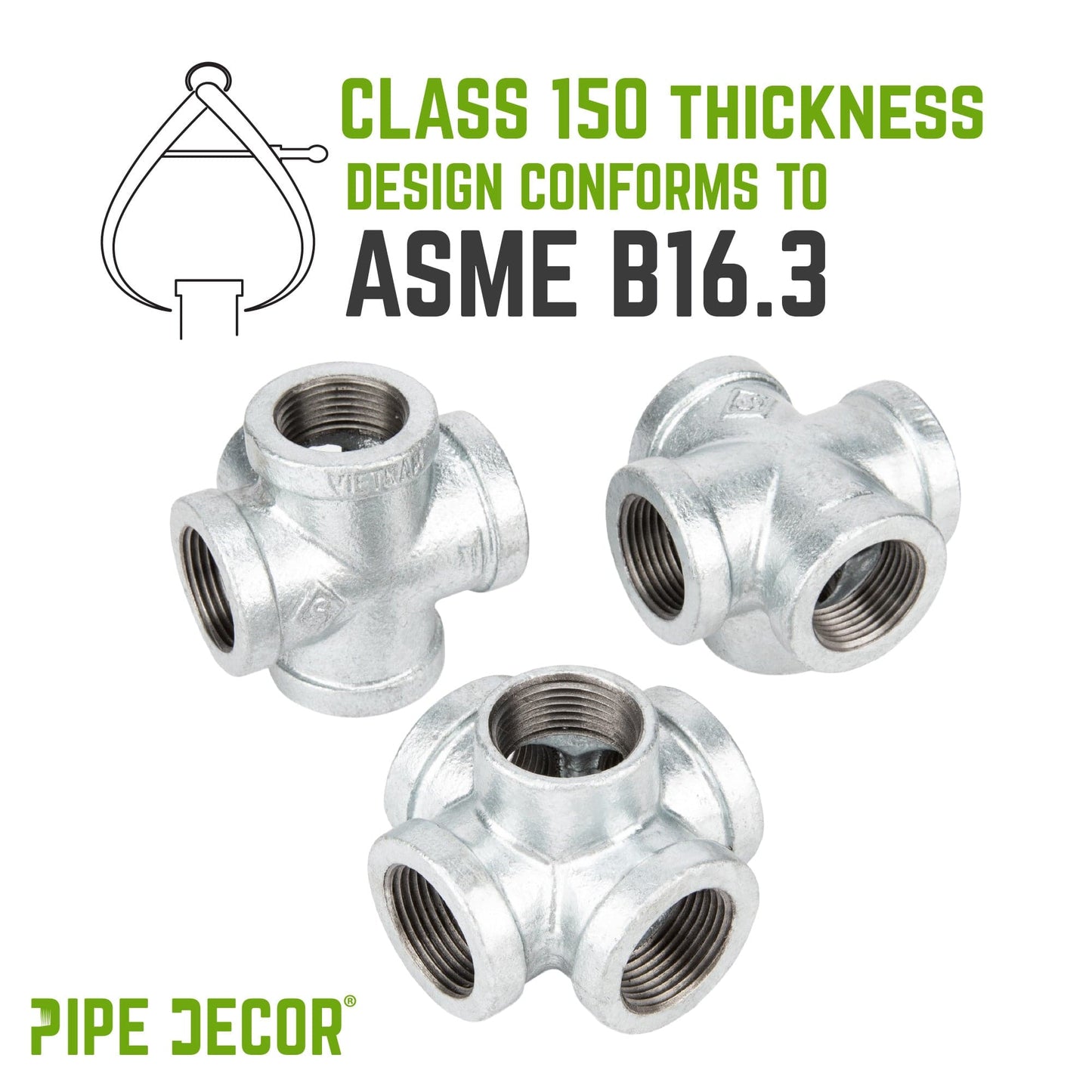 1/2 in. Galvanized 5-Way Fitting