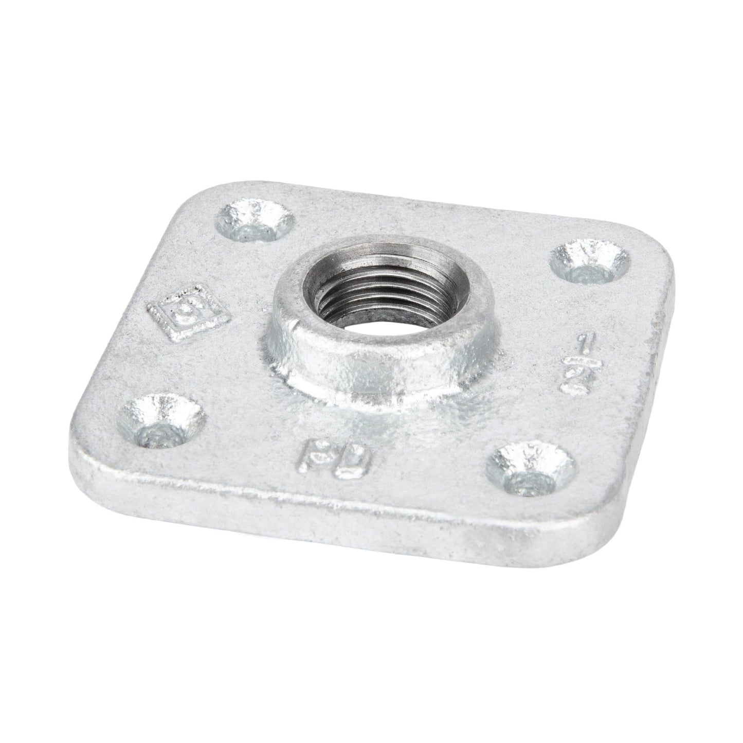 1/2 in. Galvanized Square Floor Flange PIPE DECOR