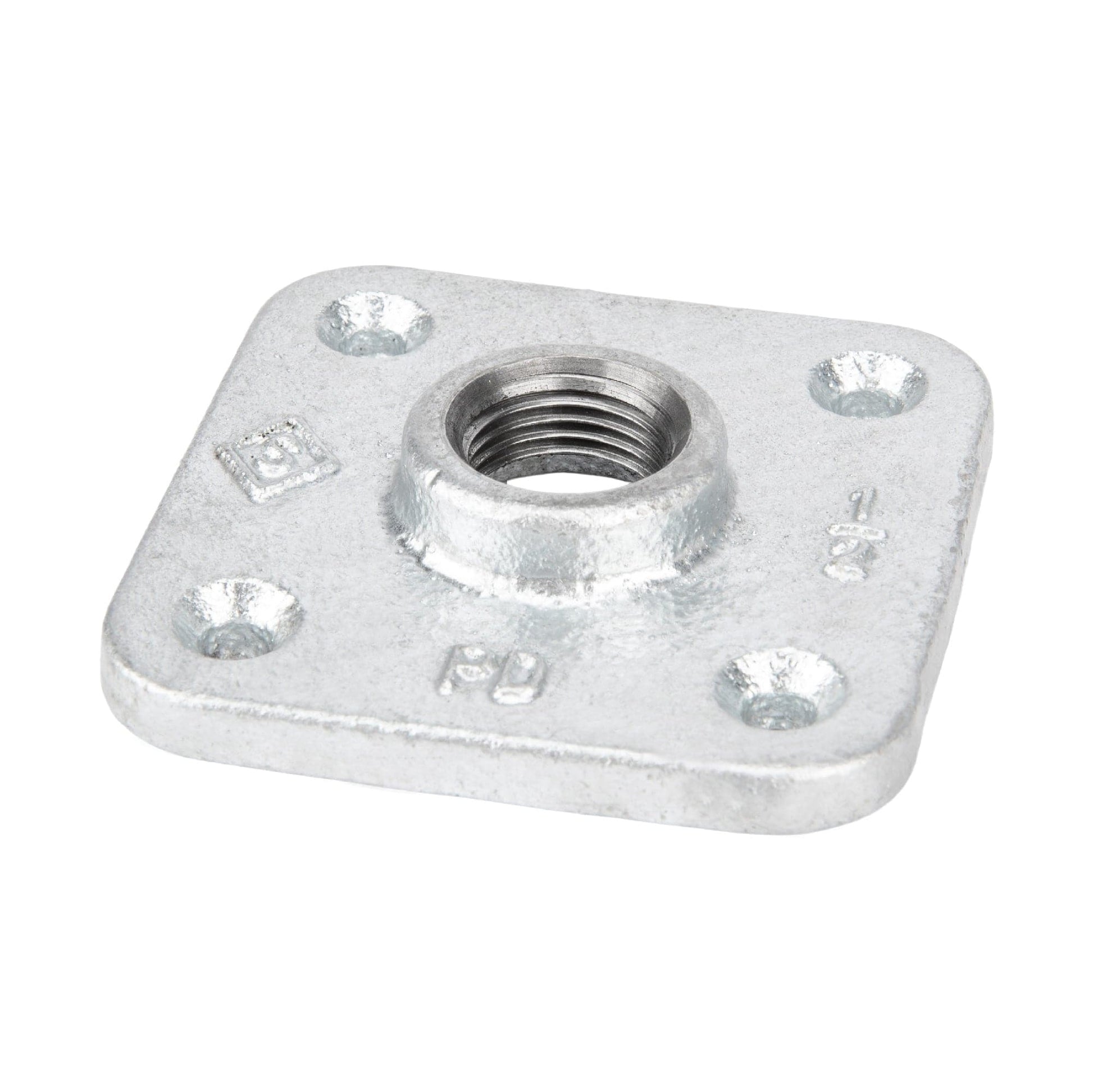 1/2 in. Galvanized Square Floor Flange PIPE DECOR