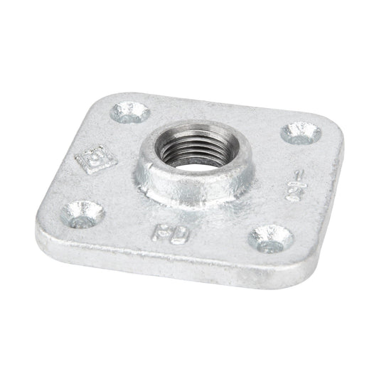 1/2 in. Galvanized Square Floor Flange PIPE DECOR