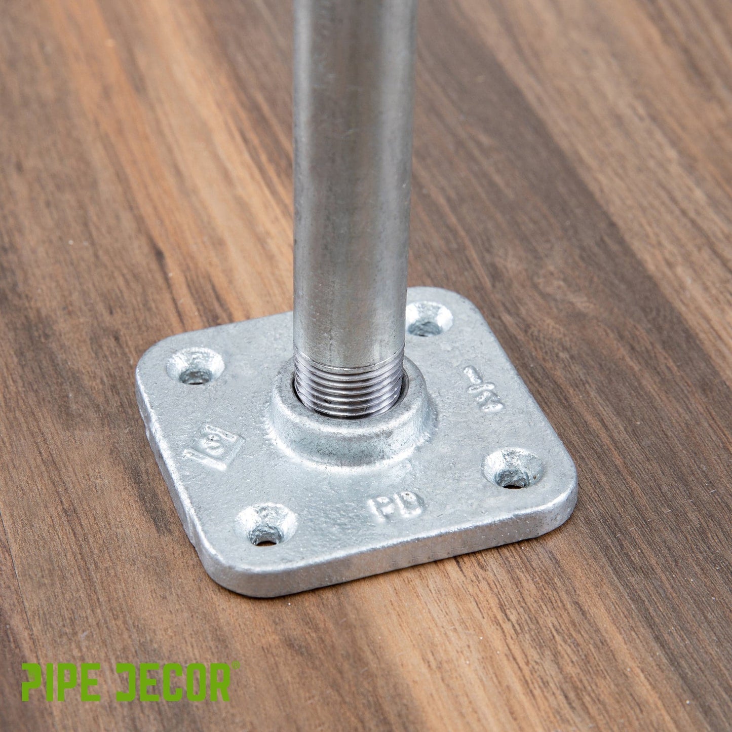 1/2 in. Galvanized Square Floor Flange PIPE DECOR
