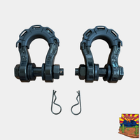 3/4” Forged Steel D-shackle set (8T) (LIFE TIME WARRANTY*) MOJAB OFFROAD