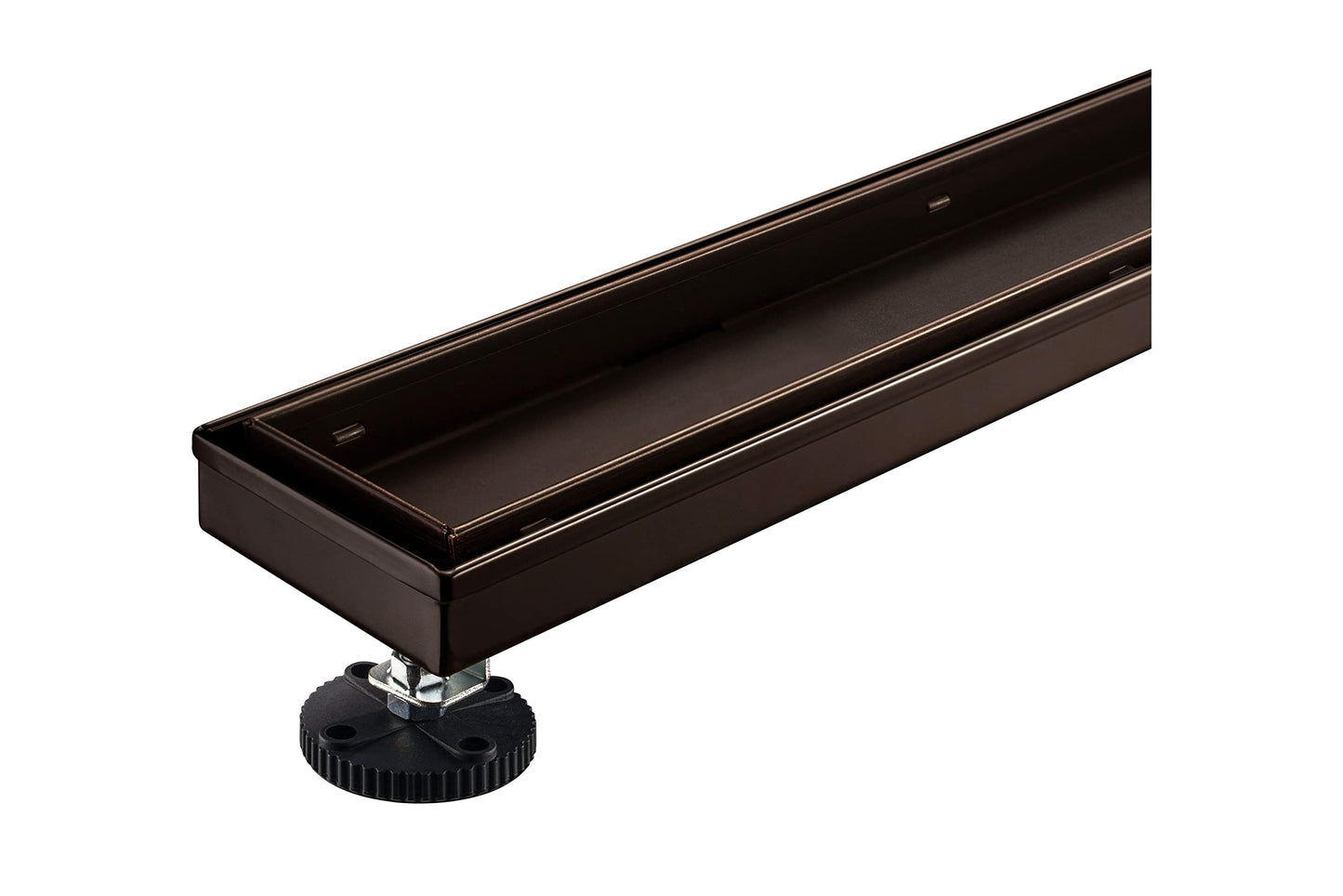 Linear Shower Drain 36" Comes with Matte Black Polished 2 in 1 Panels, Tile Insert Shower Drain, Equipped with Adjustableft,Hair Filters
