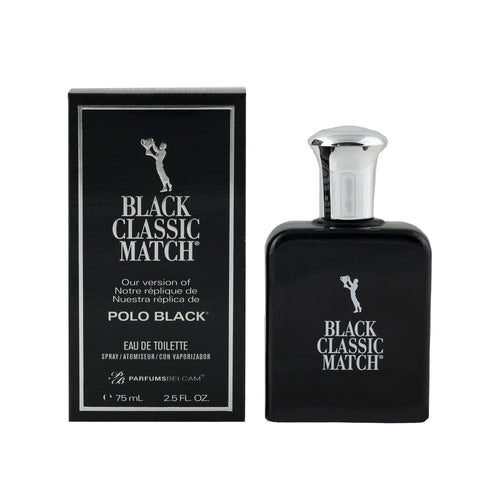 Parfums Belcam Black Classic Match Eau de Toilette, Cologne for Men, 2.5 Oz EasyOptionXY LLC