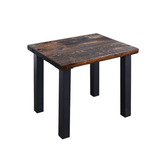 Skyline Boulder Black Solid End Table with 18 in. High-Rise Legs