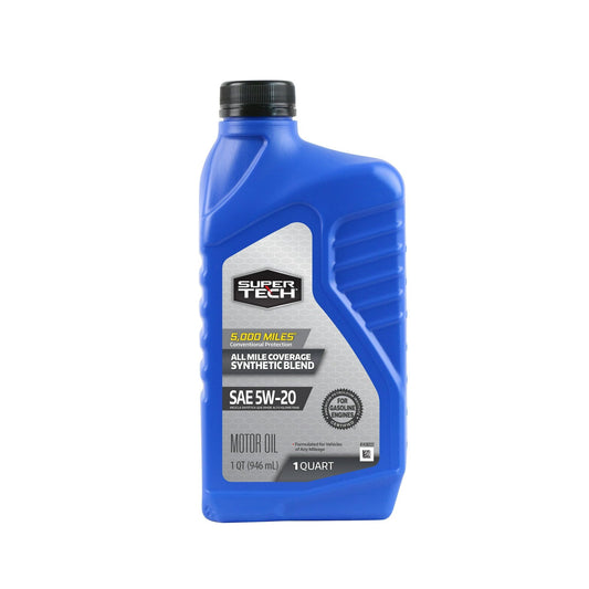 Super Tech All Mileage Synthetic Blend Motor Oil SAE 5W-20, 1 Quart EasyOptionXY LLC
