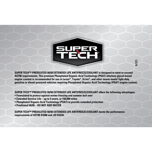 Super Tech OE Red Antifreeze Prediluted 50/50 EasyOptionXY LLC