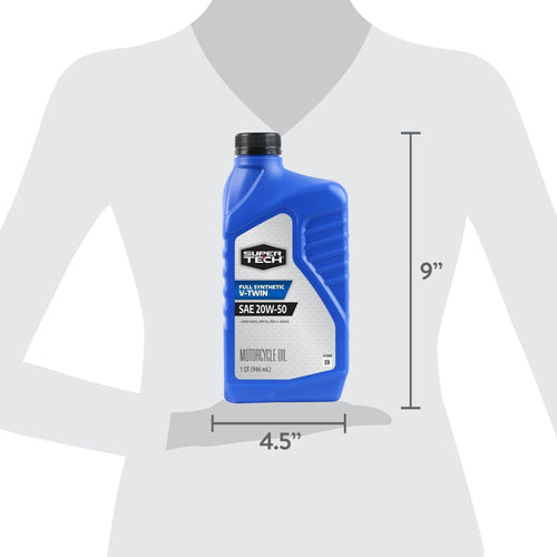 Super Tech Full Synthetic SAE 20W-50 V-Twin Motorcycle Oil, 1 Quart EasyOptionXY LLC