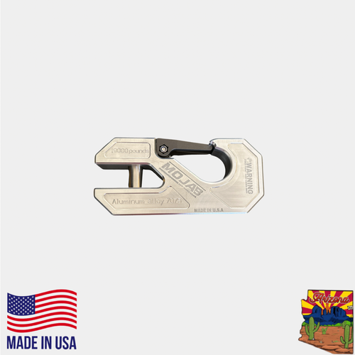 Aluminum winch shackle, closed latch (LIFE TIME WARRANTY*) MOJAB OFFROAD