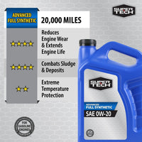 Super Tech Advanced Full Synthetic Motor Oil SAE 10W-30, 5 Quarts EasyOptionXY LLC