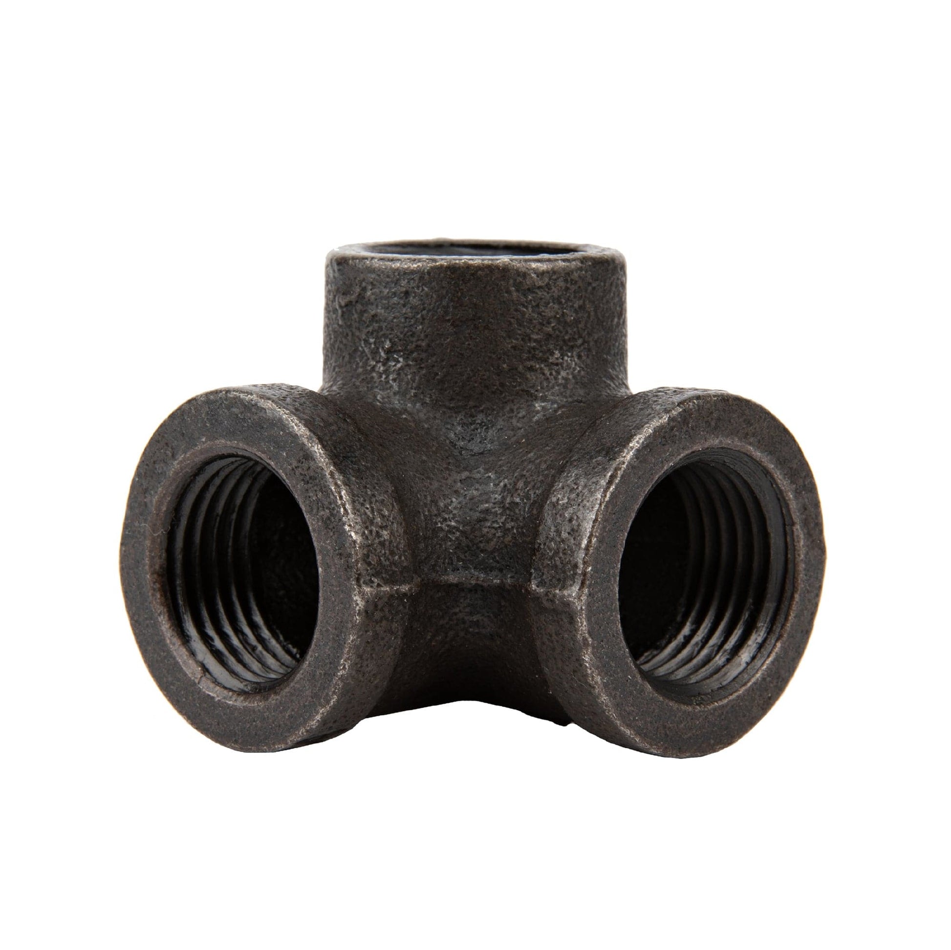 1/2 in.  Prefinished Matte Black Side Outlet Elbow PIPE DECOR