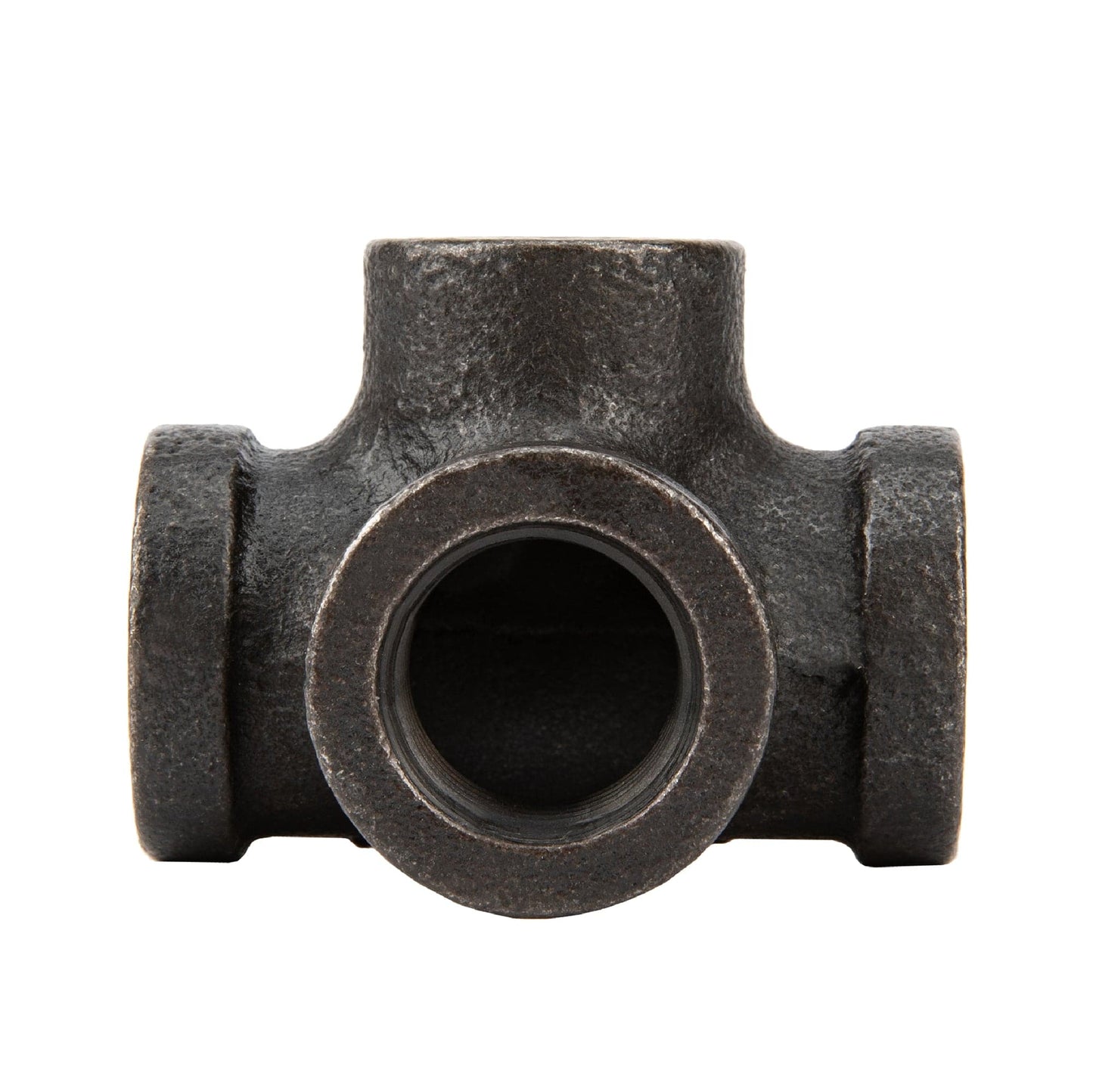 1/2 in.  Prefinished Matte Black Side Outlet Tee PIPE DECOR