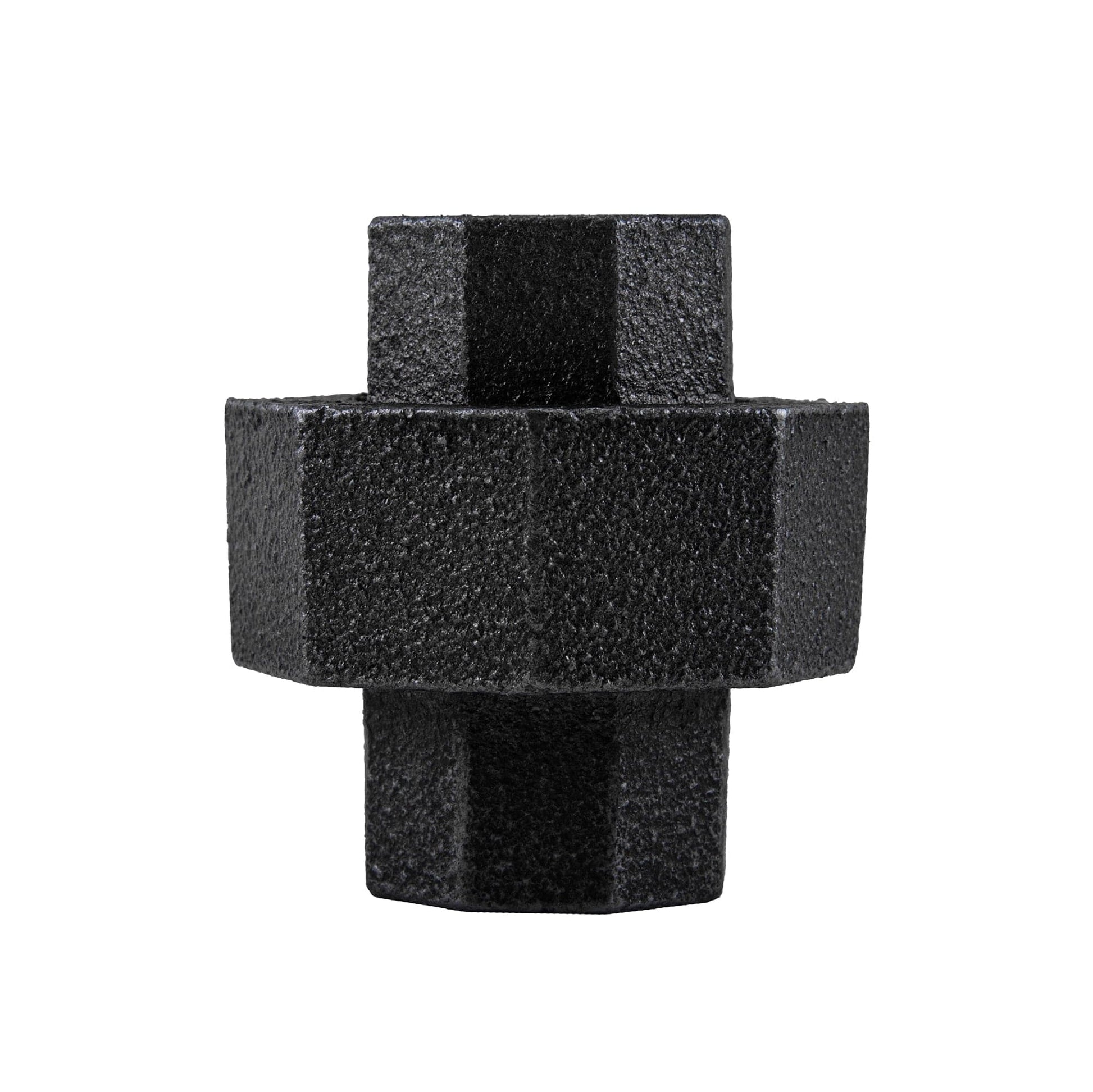 1/2 in. Prefinished Matte Black Union PIPE DECOR
