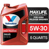 Valvoline High Mileage MaxLife 5W-30 Synthetic Blend Motor Oil 5 QT EasyOptionXY LLC