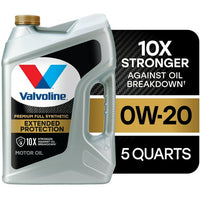 Valvoline Extended Protection Premium Full Synthetic 0W-20 Motor Oil 5 QT EasyOptionXY LLC