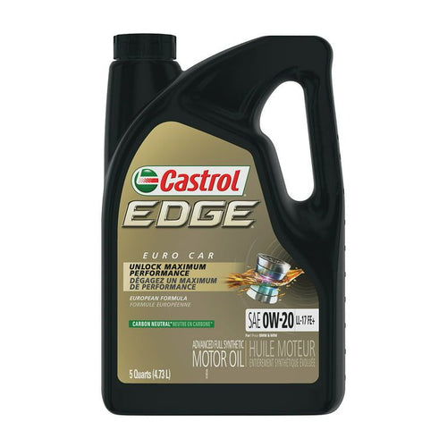 Castrol Edge 0W-20 LL-17 FE+ Advanced Full Synthetic Motor Oil, 5 Quarts EasyOptionXY LLC